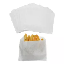 Bolsas Papas Fritas, 4 X 3 , Blancas, Resistentes Gras...