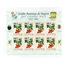 Estampilla Pliego Jardín Botánico Bogotá 1955-2005