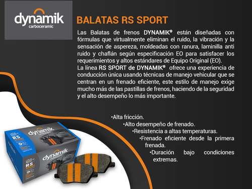 Balatas Rs Sport Delanteras Idea L4 1.4l 07 Al 10 Dynamik Foto 6