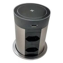 Torre Tomada De Indução 4 Tomadas 2 Usb Embutir Preta Hafele