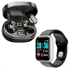 Fone De Ouvido Bluetooth + Smartwatch Frequência Cardíaco
