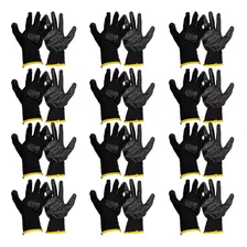 Guante Nylon Palma Nitrilo Lion Tools Negro Grande 12 Pares