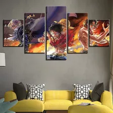 5 Cuadros Canvas Decorativos One Piece Personajes Anime