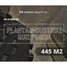 Planta Industrial En Alquiler 445 M2- Ruiz Pineda Centro Grafico