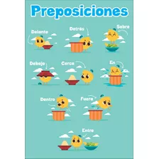 Poster Educativo Preposiciones Pollo A3+ Fotográfico