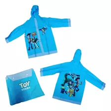 Poncho Impermeable Toy Story En Peva Azul Celeste De Niño