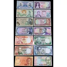 14 Billetes Colombia 1 Peso Hasta 2000 Pesos Originales .