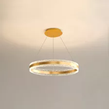 Lustre Pendente Aliança Em Led 1 Anel De 40cm Design Moderno