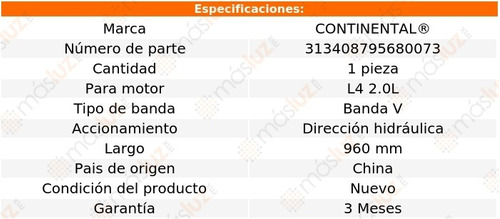 Banda 960 Mm Acc Mighty Max L4 2.0l 85 Continental D/h Foto 4