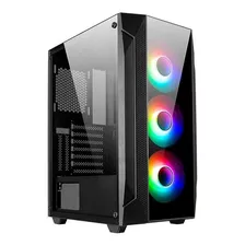 Armario Alseye Phantom Gamer, Torre Media, Lateral De Cristal Negro