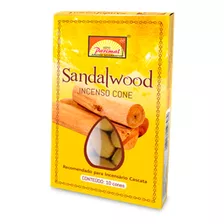 Incenso Cone Cascata Parimal Caixa Com 10 - Escolha Fragrância Sandalwood