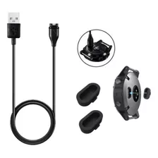 Cabo Usb + Tampa Plug Compatível Com Garmin Fenix 5 Plus