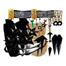 Kit Kunai Naruto Anel Colar Shuriken Bandana Itachi K29