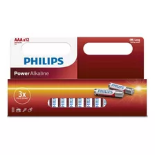 Blister 12 Unidades Pila Alcalina Aaa Philips