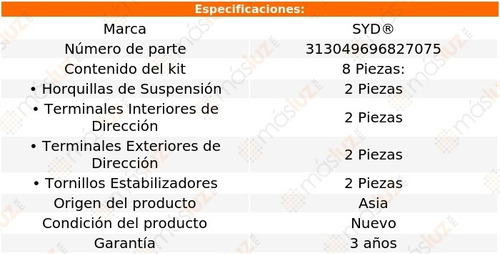 Pack Terminales Horquillas Tornillos Cobalt 07/10 Syd Foto 2