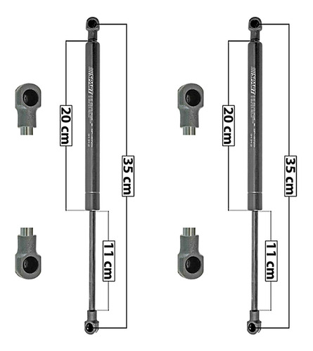 Kit-2 Amortiguadores Cajuela Spart Bmw Serie M 01 A 06 Foto 6