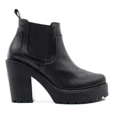 Botas Botinetas De Mujer Cuero Vacuno Taco Alto Fiori Ursula