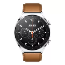Xiaomi Watch S1 1.43 Caja De Acero Inoxidable Plateada, Malla Marrón De Cuero