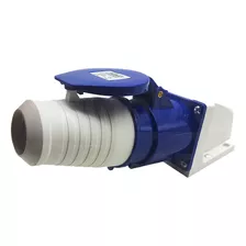 Tomada Industrial Azul Com Plug 32a 2p+ T 220v