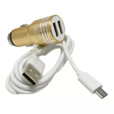 Turbo Cargador De Auto Con Cable Usb V8 Carga Rapida