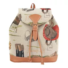 Tapestry Fashion Backpack Mochila Para Mujer Con Caballo (ru