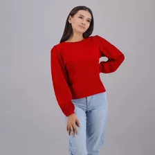 Blusa Casual Forever 21 Manga Larga Para Dama Rojo