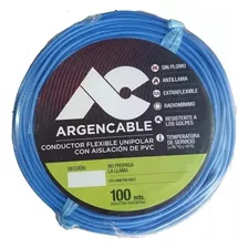 Cable Unipolar Argencable 2.5mm² Azul X 100m