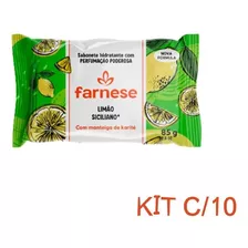 Kit C/ 10 Sabonetes Em Barra Limão Siciliano Farnese 85g