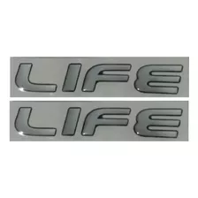 Kit Emblema Adesivo Resinado Life Porta Celta 07/10 - 2 Pçs
