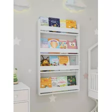 Juguetero Organizador De Pared Colección Repisa Blanco