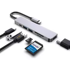 Hub Usb Tipo C 3.0 6 Em 1 Conversor Hdmi Type C Sd