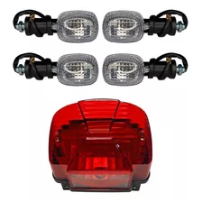 Kit 4 Setas + Lanterna Traseira Vermelha Dafra Speed 150