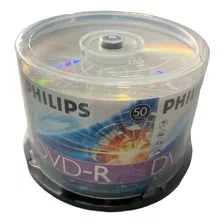 50 Dvd-r Philips 4.7 Gb 120min 1-8x Virgem Original