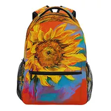 Morral Para Portátil - Haiio Mochila Arte Pintura Flor Giras