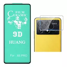 Película Cerâmica + Película Câmera P/ Xiaomi Poco X6 Pro 5g