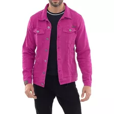 Jaqueta Masculina Jeans Sarja Color Tendência Moda Homem 