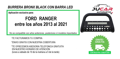 Burrera Black Barra De Led Ford Ranger 2013-2017 Bc21 Foto 8