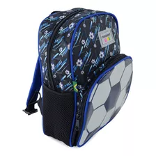 Mochila Escolar Infantil Masculina Dermiwil Azul - 11941 Desenho Do Tecido Liso