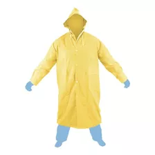 Impermeable Tipo Gabardina Talla L Toolcraft Color Amarillo