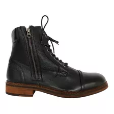 Bota Para Hombre Casual 100% Piel Fabian Arenas Miel/negro 