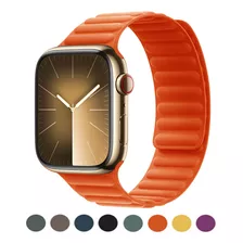 Pulseira Para Apple Watch Iwatch Series9 Ultra Silicone Magn