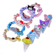 Broche + Colita Kuromi Melody Kitty Cinnamorol Pack X2