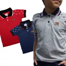 O Melhor Kit 3 Camisas Polo Infantuil Juvenil Menino