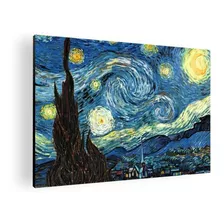 Cuadro Decorativo La Noche Estrellada - Van Gogh 60x42 Mdf