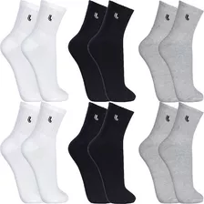 Kit 6 Pares Meia Lupo Cano Médio Masculina Atacado Original