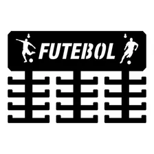 Expositor Porta Medalhas Futebol Masculino Preto 24 Suportes