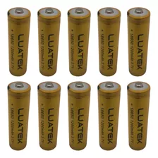 Kit 10 Bateria Recarregável 18650 3.7v Lion