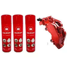 03 Tinta Spray Alta Temperatura Vermelho Motor Pinça 600ºc