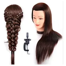 Cabeça De Boneca Mista P/ Treino 50% Cabelo Humano 