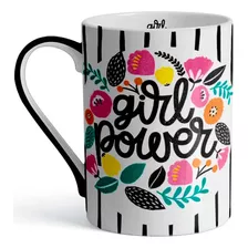 Caneca De Porcelana Girl Power 370ml Up Home Ud248